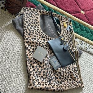 Tom Ford Leopard Print Tote with Black Pouch